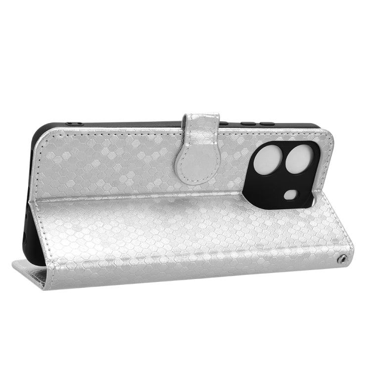 For Blackview Wave 6C Honeycomb Dot Texture Leather Phone Case