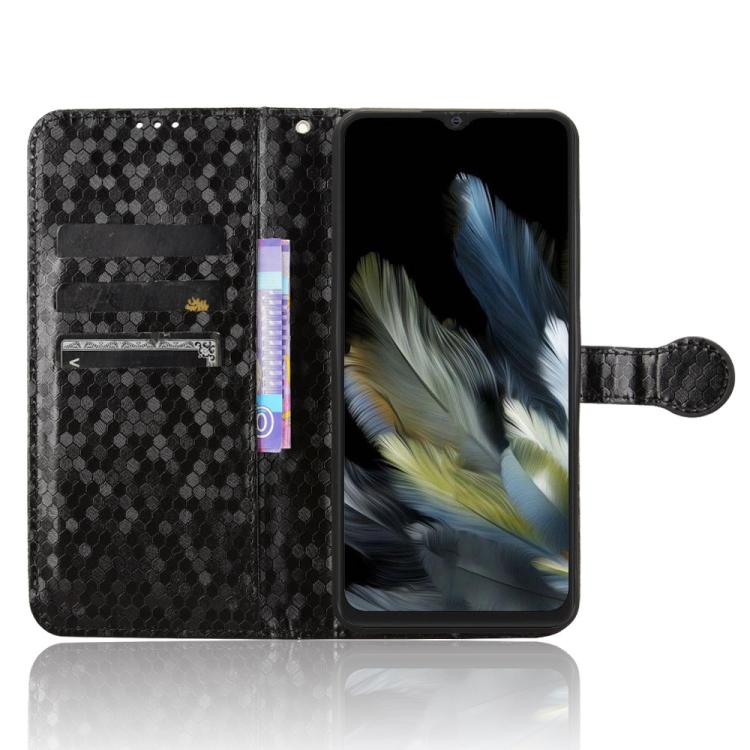 For Blackview Wave 8 / 8C / Oscal Flat 2 Honeycomb Dot Texture Leather Phone Case