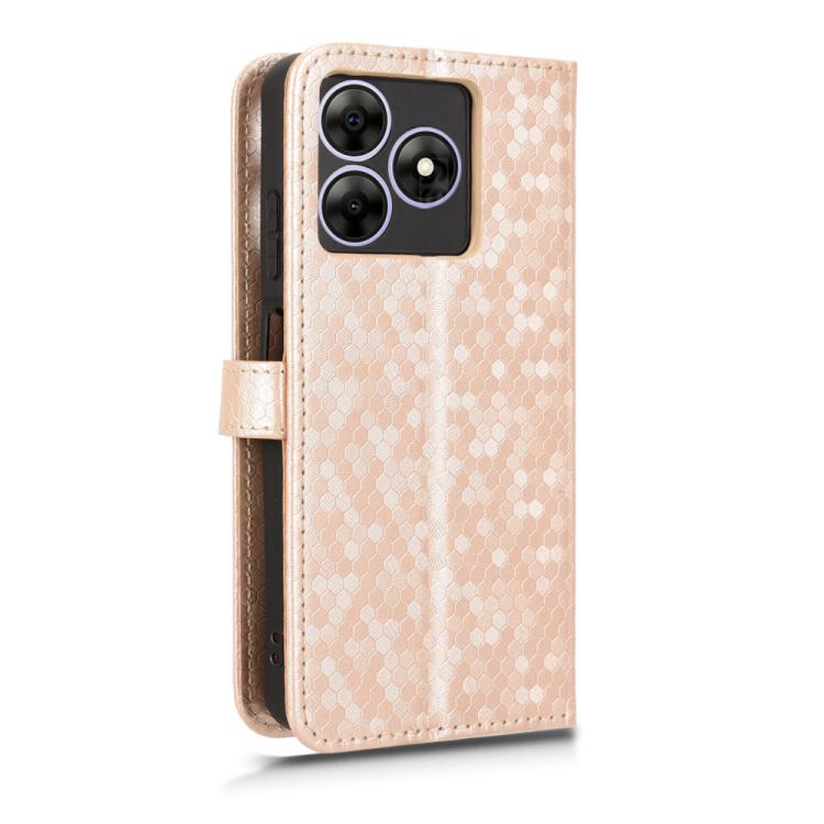 For Blackview Wave 8 / 8C / Oscal Flat 2 Honeycomb Dot Texture Leather Phone Case