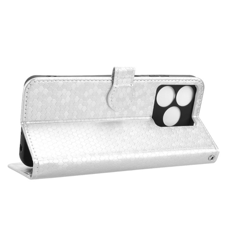 For Blackview Wave 8 / 8C / Oscal Flat 2 Honeycomb Dot Texture Leather Phone Case