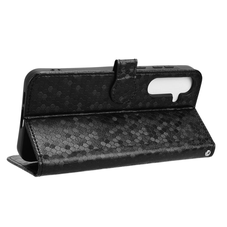 For Samsung Galaxy F55 5G / M55 5G / C55 5G Honeycomb Dot Texture Leather Phone Case