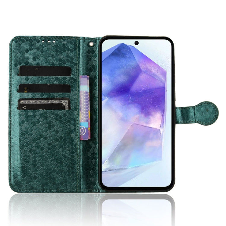 For Samsung Galaxy F55 5G / M55 5G / C55 5G Honeycomb Dot Texture Leather Phone Case