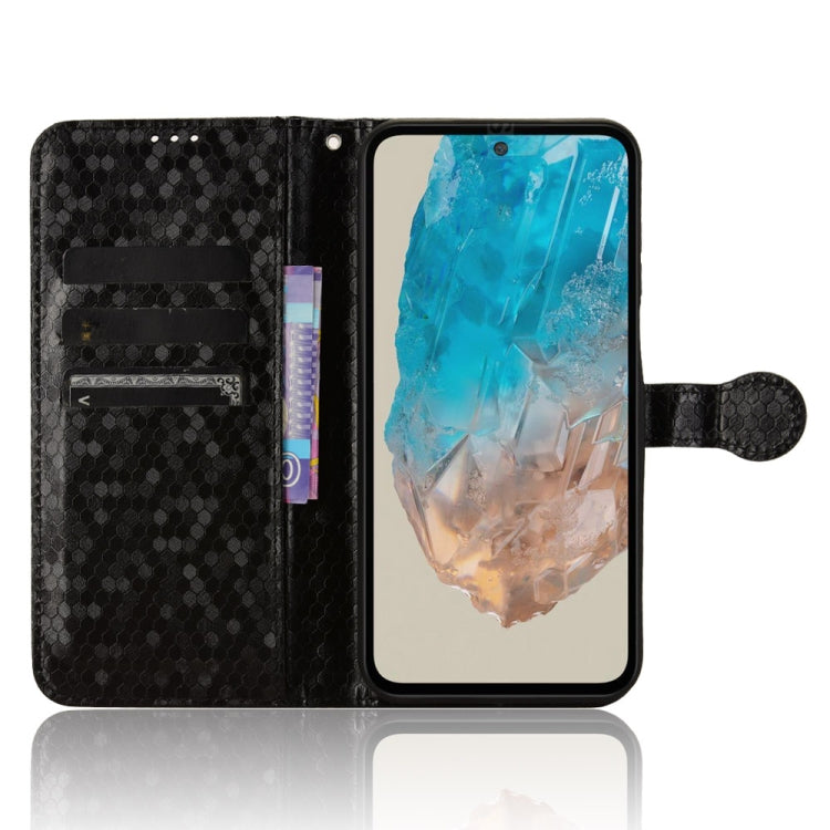 For Samsung Galaxy M35 5G Honeycomb Dot Texture Leather Phone Case