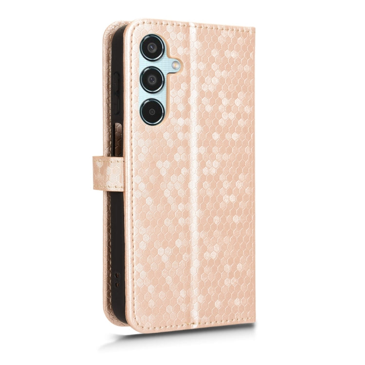 For Samsung Galaxy M35 5G Honeycomb Dot Texture Leather Phone Case