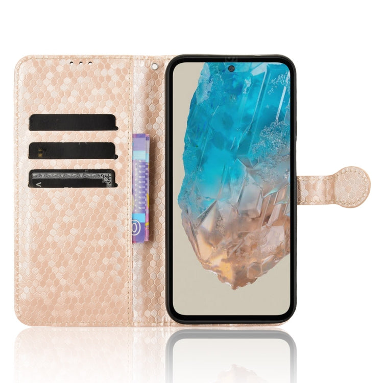 For Samsung Galaxy M35 5G Honeycomb Dot Texture Leather Phone Case