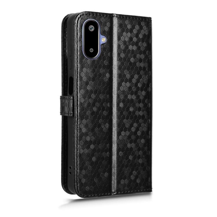 For Samsung Galaxy F06 5G / M06 5G Honeycomb Dot Texture Leather Phone Case