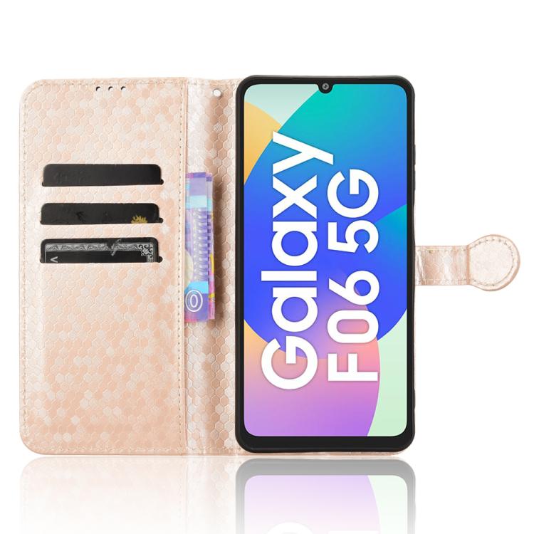 For Samsung Galaxy F06 5G / M06 5G Honeycomb Dot Texture Leather Phone Case
