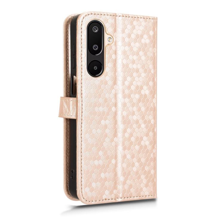 For Samsung Galaxy F16 / M16 Honeycomb Dot Texture Leather Phone Case