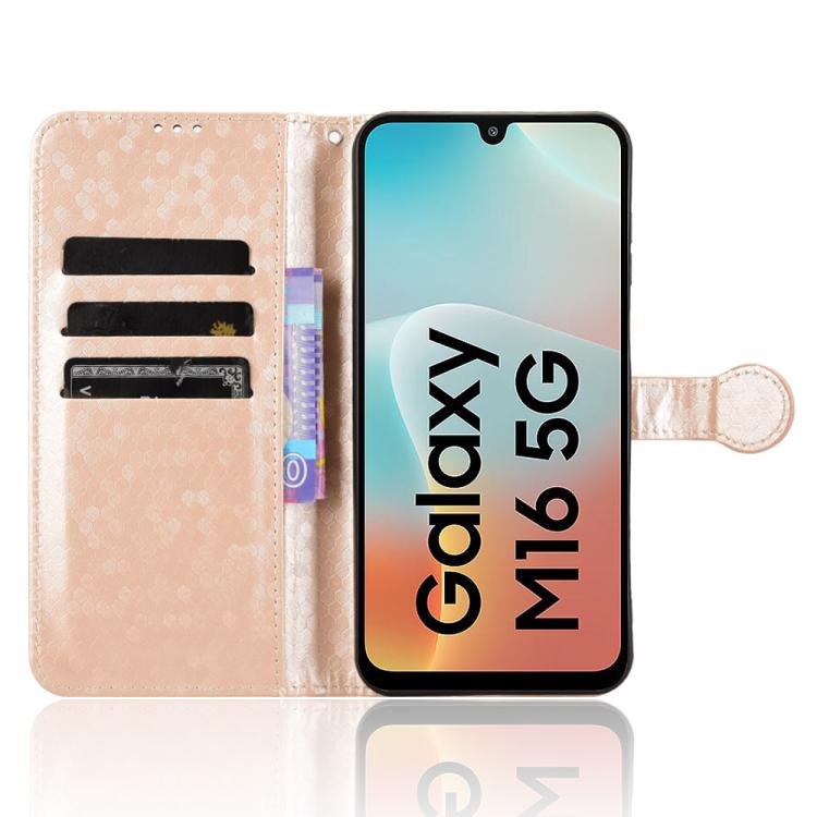 For Samsung Galaxy F16 / M16 Honeycomb Dot Texture Leather Phone Case