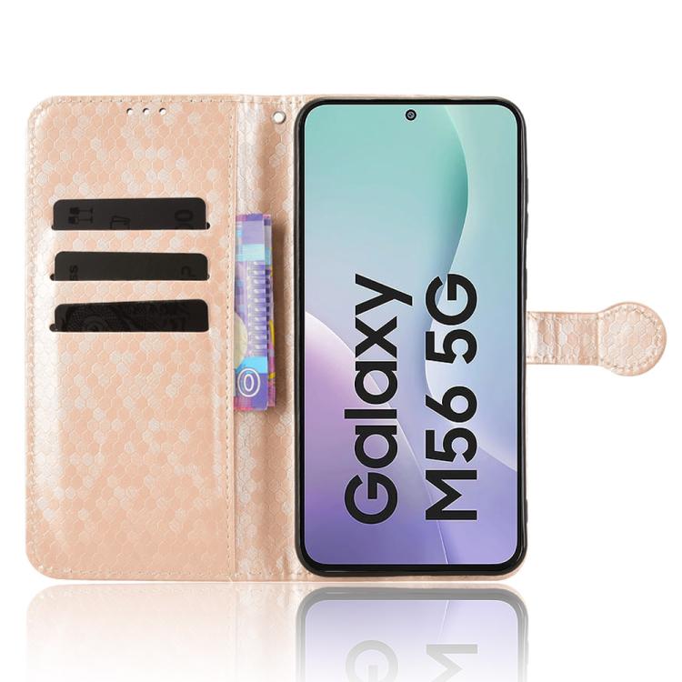 For Samsung Galaxy M56 5G Honeycomb Dot Texture Leather Phone Case