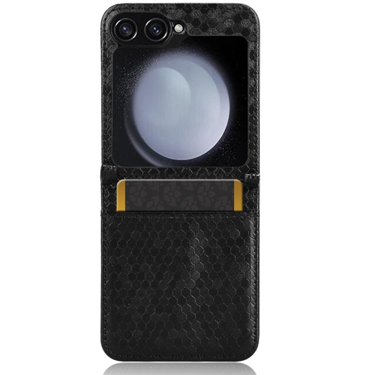 For Samsung Galaxy Z Flip7 FE / Z Flip6 5G Honeycomb Dot Texture Leather Phone Case