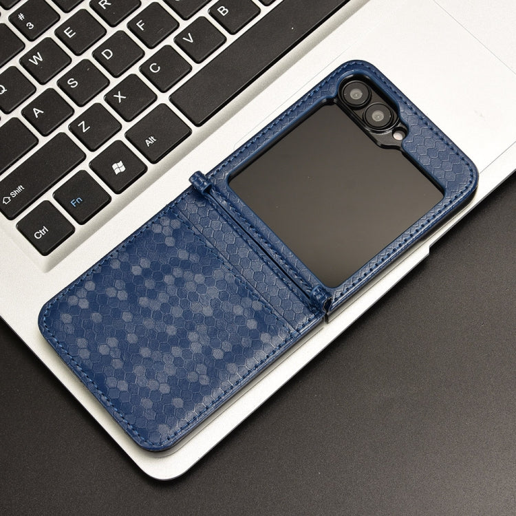 For Samsung Galaxy Z Flip7 FE / Z Flip6 5G Honeycomb Dot Texture Leather Phone Case