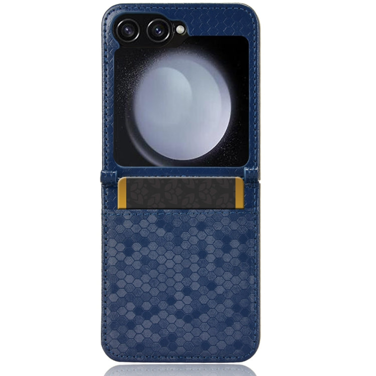 For Samsung Galaxy Z Flip7 FE / Z Flip6 5G Honeycomb Dot Texture Leather Phone Case