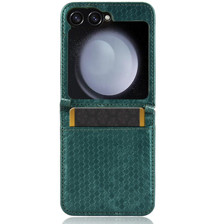 For Samsung Galaxy Z Flip7 FE / Z Flip6 5G Honeycomb Dot Texture Leather Phone Case