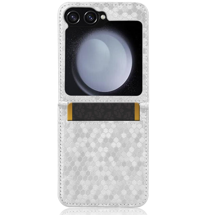 For Samsung Galaxy Z Flip7 FE / Z Flip6 5G Honeycomb Dot Texture Leather Phone Case