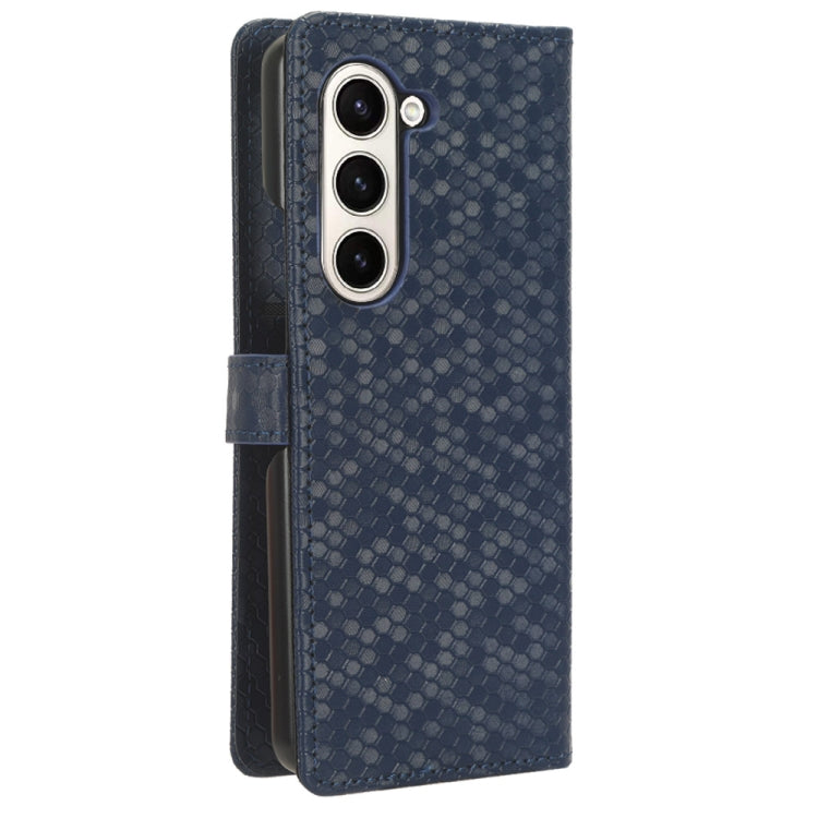 For Samsung Galaxy Z Fold6 5G Honeycomb Dot Texture Leather Phone Case