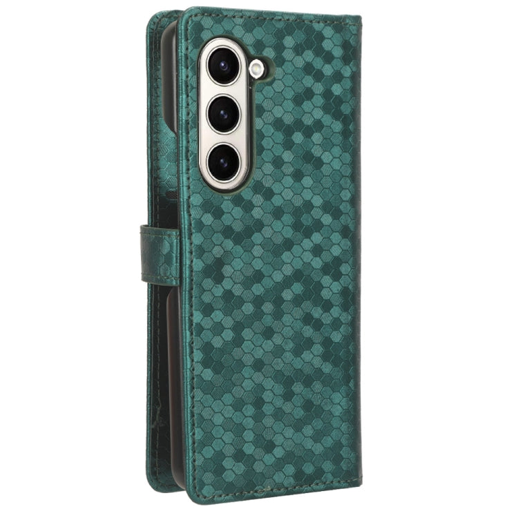 For Samsung Galaxy Z Fold6 5G Honeycomb Dot Texture Leather Phone Case