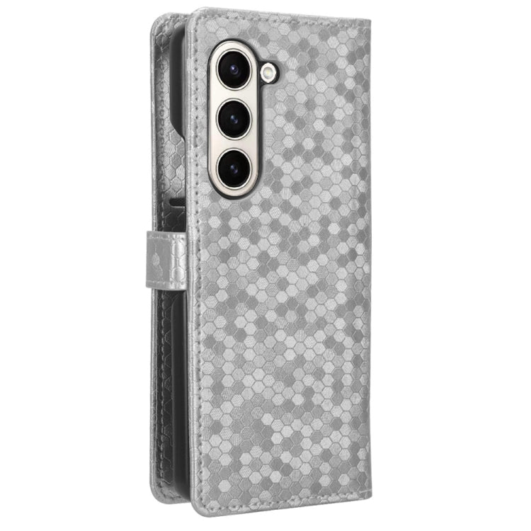 For Samsung Galaxy Z Fold6 5G Honeycomb Dot Texture Leather Phone Case