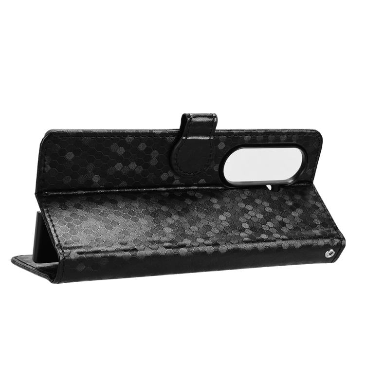 For Samsung Galaxy Z Fold7 5G Honeycomb Dot Texture Leather Phone Case