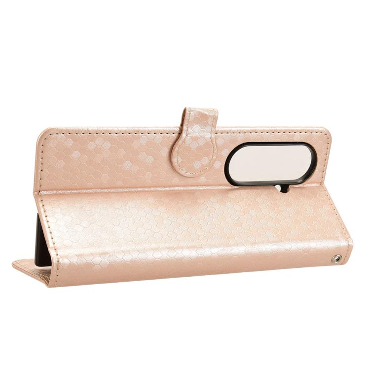 For Samsung Galaxy Z Fold7 5G Honeycomb Dot Texture Leather Phone Case