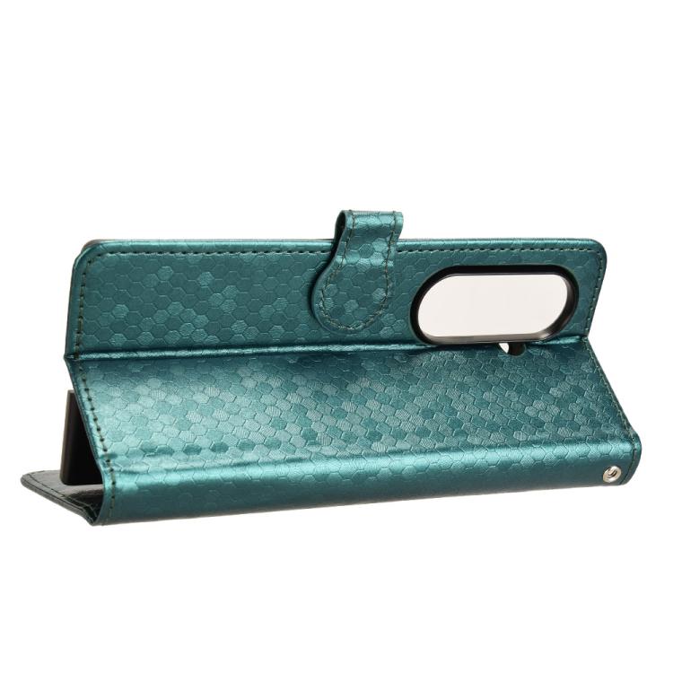 For Samsung Galaxy Z Fold7 5G Honeycomb Dot Texture Leather Phone Case