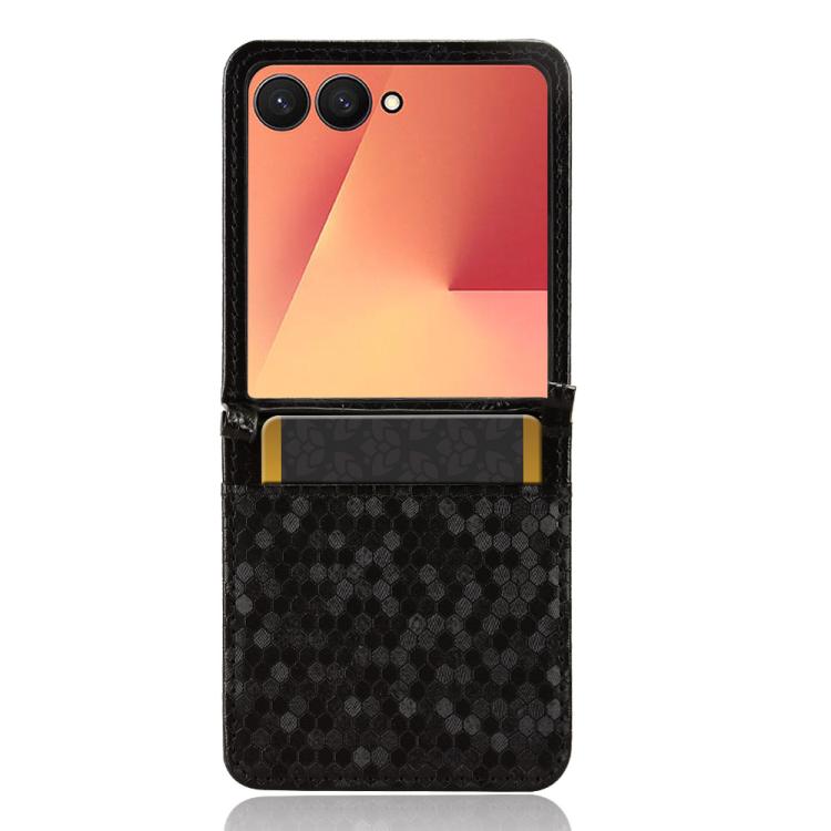 For Samsung Galaxy Z Flip7 5G Honeycomb Dot Texture Leather Phone Case