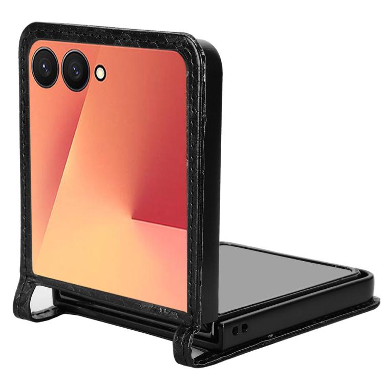 For Samsung Galaxy Z Flip7 5G Honeycomb Dot Texture Leather Phone Case