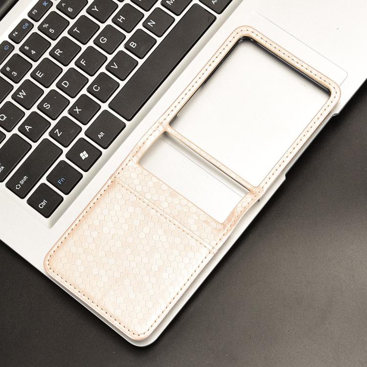 For Samsung Galaxy Z Flip7 5G Honeycomb Dot Texture Leather Phone Case