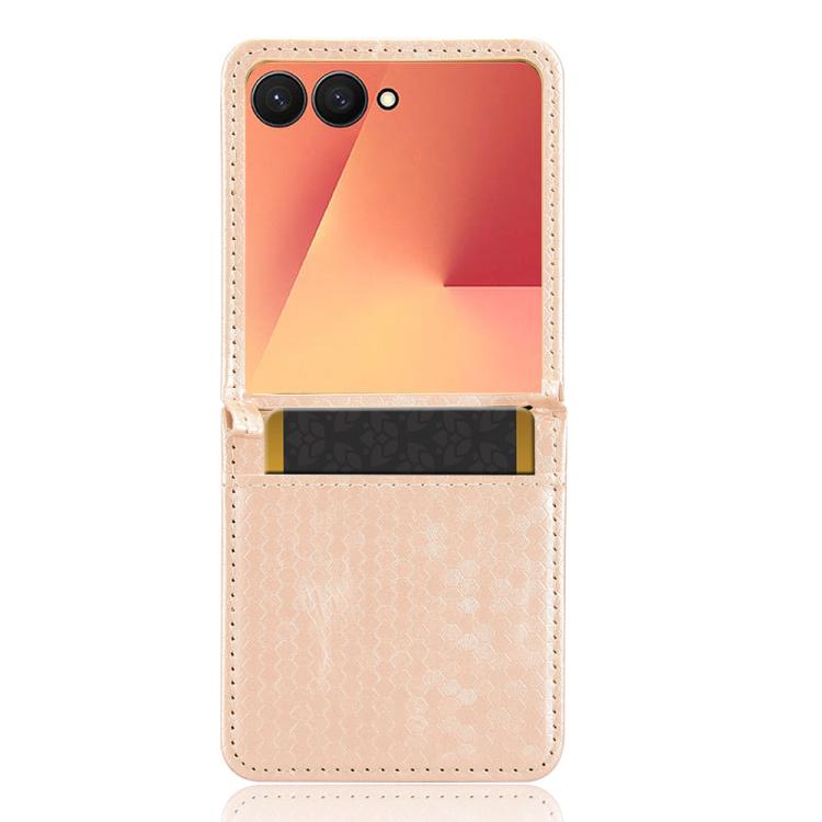 For Samsung Galaxy Z Flip7 5G Honeycomb Dot Texture Leather Phone Case