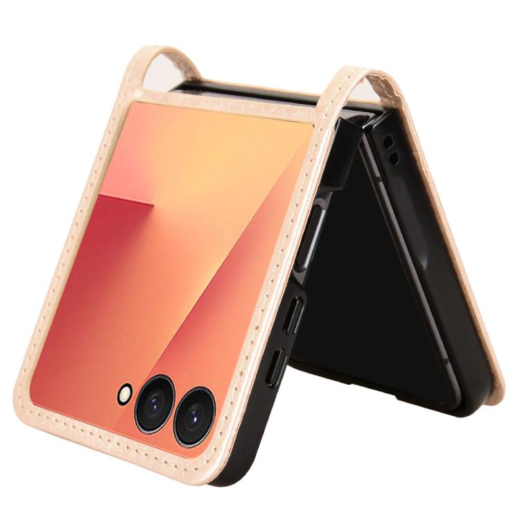 For Samsung Galaxy Z Flip7 5G Honeycomb Dot Texture Leather Phone Case