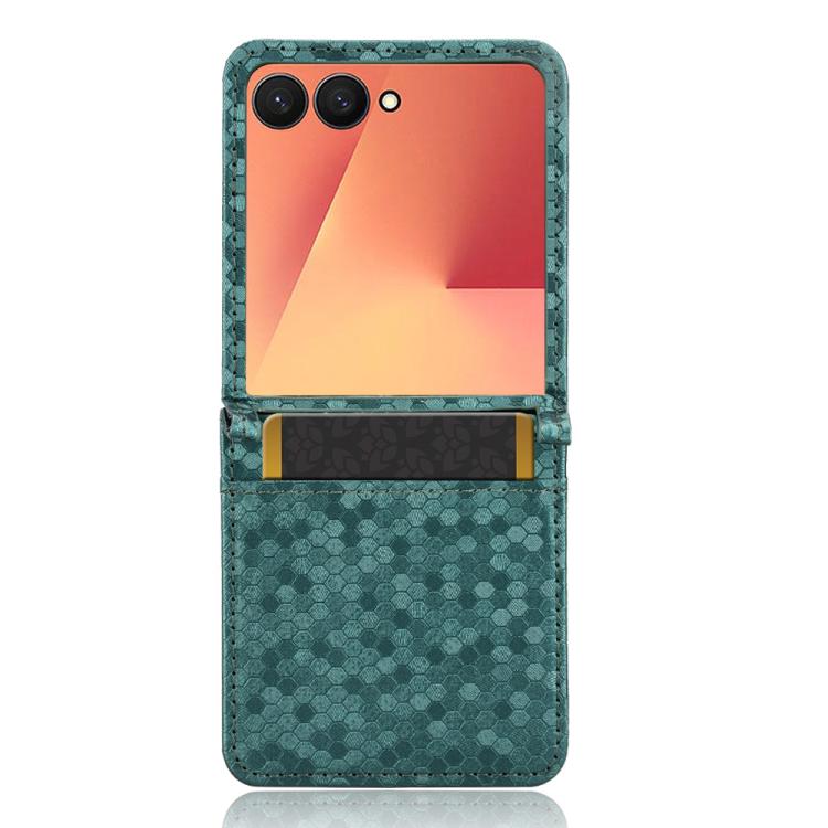 For Samsung Galaxy Z Flip7 5G Honeycomb Dot Texture Leather Phone Case