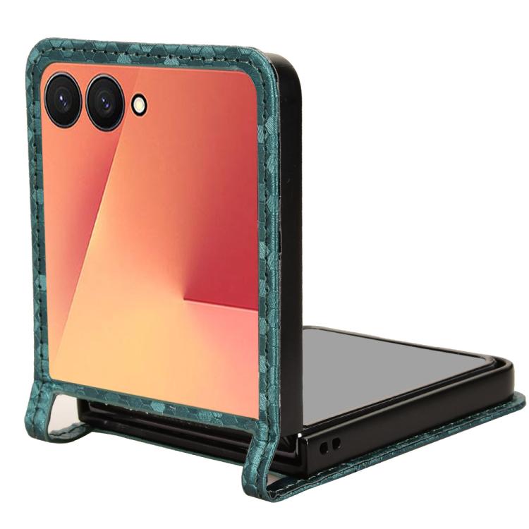 For Samsung Galaxy Z Flip7 5G Honeycomb Dot Texture Leather Phone Case