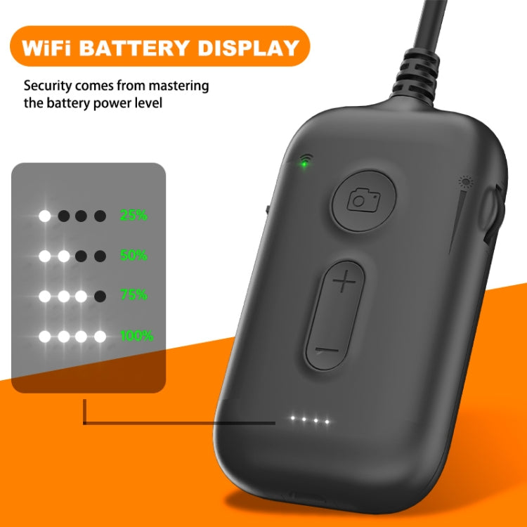 Y15 8mm Single Camera WiFi Connected Hard Cable HD Industrial Endoscope, Length:10m - Black