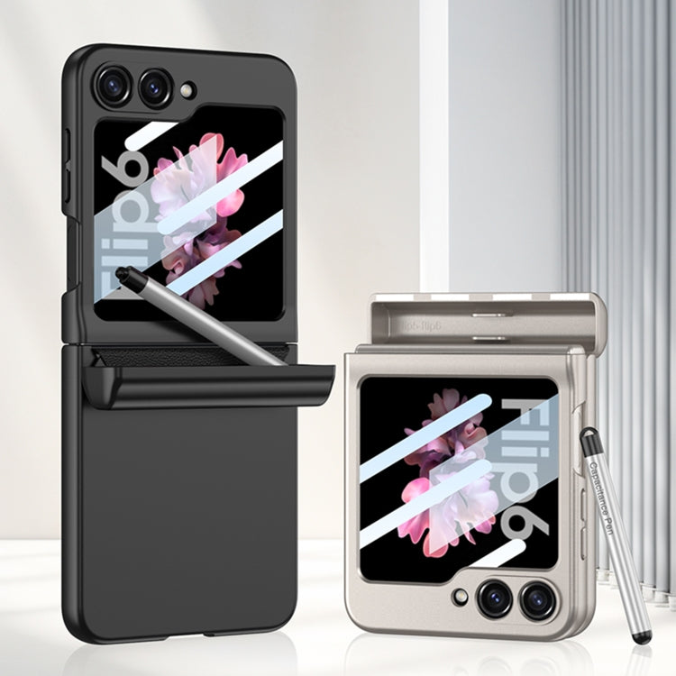 For Samsung Galaxy Z Flip6 / Flip7 FE GKK Integrated Magnetic Full Coverage Flip Phone Case with Pen Box+Pen