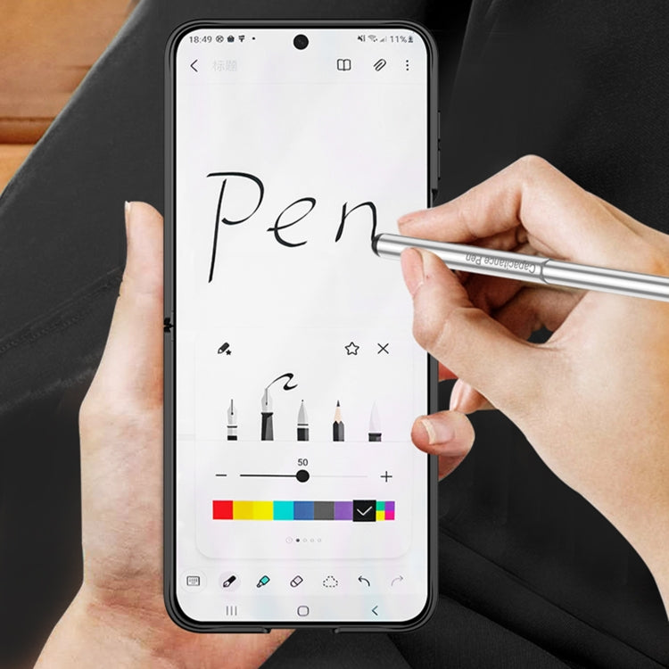 For Samsung Galaxy Z Flip6 / Flip7 FE GKK Integrated Magnetic Full Coverage Flip Phone Case with Pen Box+Pen