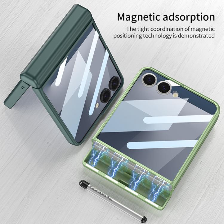 For Samsung Galaxy Z Flip7 5G GKK Integrated Magnetic Full Coverage Flip Phone Case with Pen Box+Pen