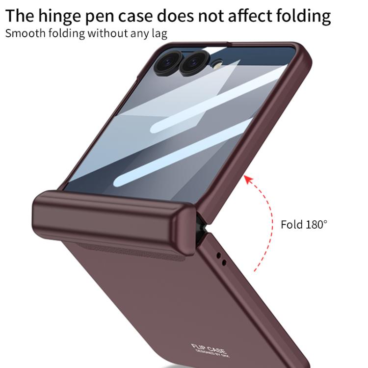 For Samsung Galaxy Z Flip7 5G GKK Integrated Magnetic Full Coverage Flip Phone Case with Pen Box+Pen