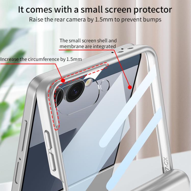 For Samsung Galaxy Z Flip7 5G GKK Integrated Magnetic Full Coverage Flip Phone Case with Pen Box+Pen