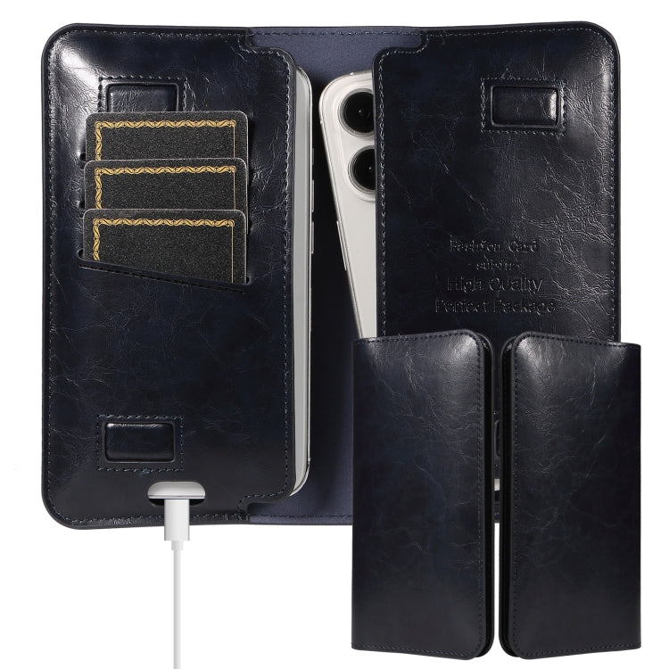 PU Flip Double Phone Card Slot Case, Size:15.7 x 9cm