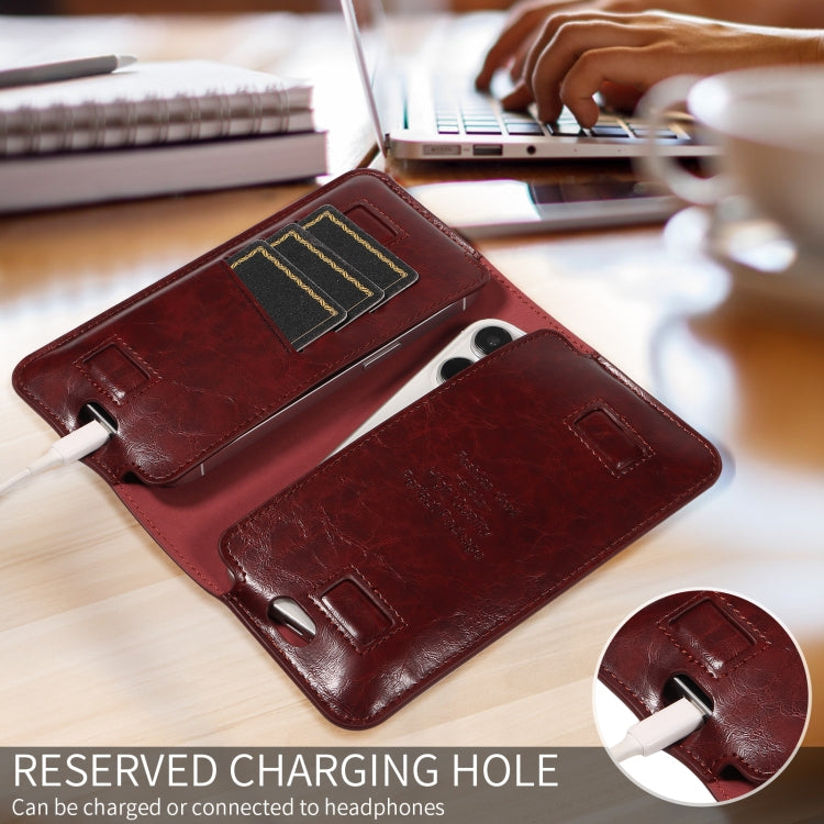 PU Flip Double Phone Card Slot Case, Size:15.7 x 9cm