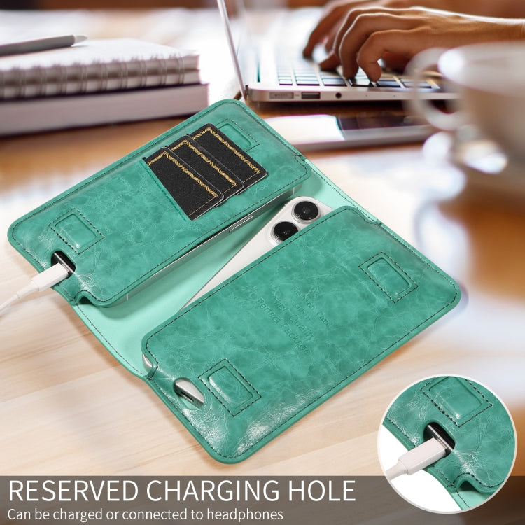 PU Flip Double Phone Card Slot Case, Size:17 x 9.5cm