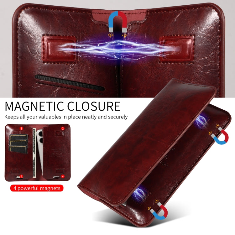 PU Flip Double Phone Card Slot Case, Size:17 x 9.5cm