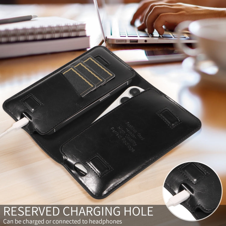 PU Flip Double Phone Card Slot Case, Size:17 x 9.5cm
