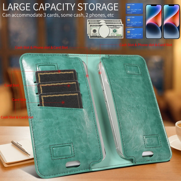 PU Flip Double Phone Card Slot Case, Size:19 x 11cm
