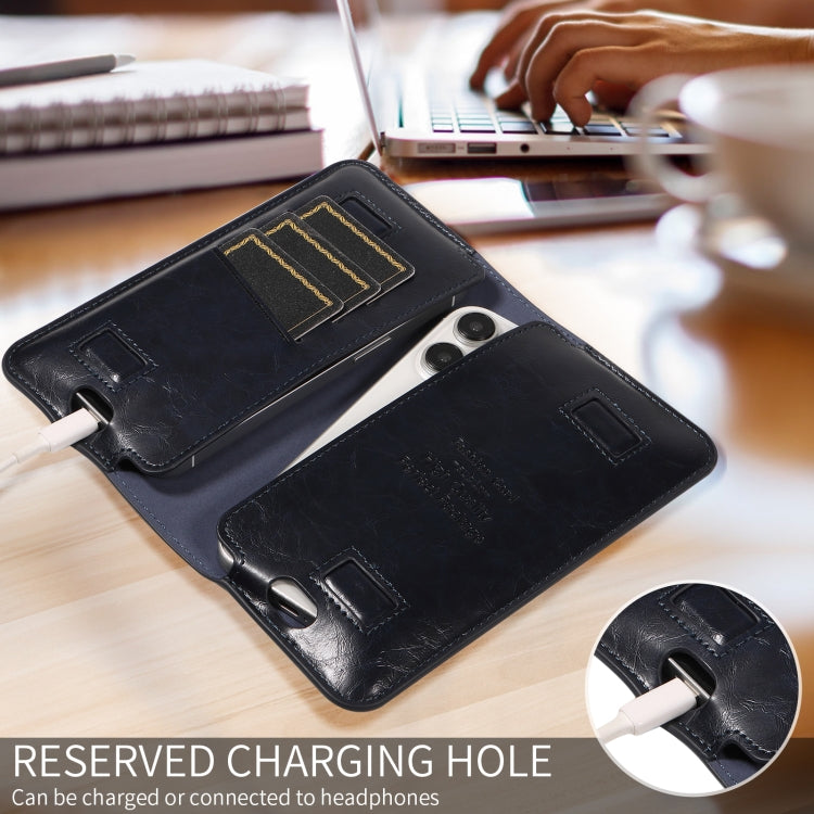 PU Flip Double Phone Card Slot Case, Size:19 x 11cm