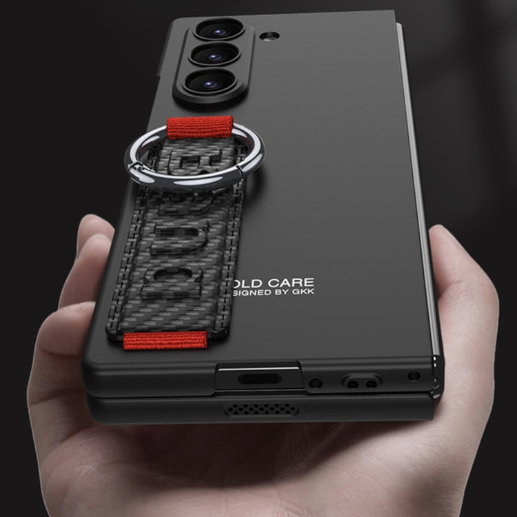 For Samsung Galaxy Z Fold6 GKK Integrated Big Hole Side Wrist Strap Ring Phone Case