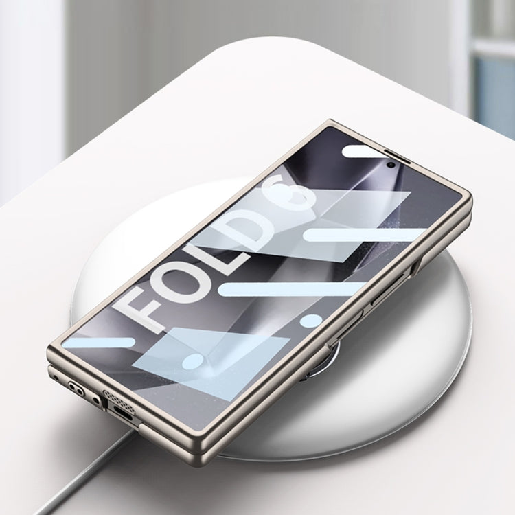 For Samsung Galaxy Z Fold6 GKK Integrated Big Hole Side Wrist Strap Ring Phone Case