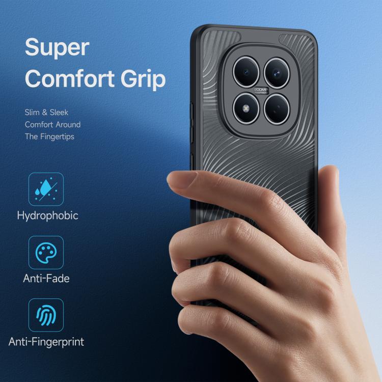 For Redmi Note 15 Pro 4G Global 163.2mm DUX DUCIS Aimo Series TPU + PC Frosted Feel Phone Case - Black