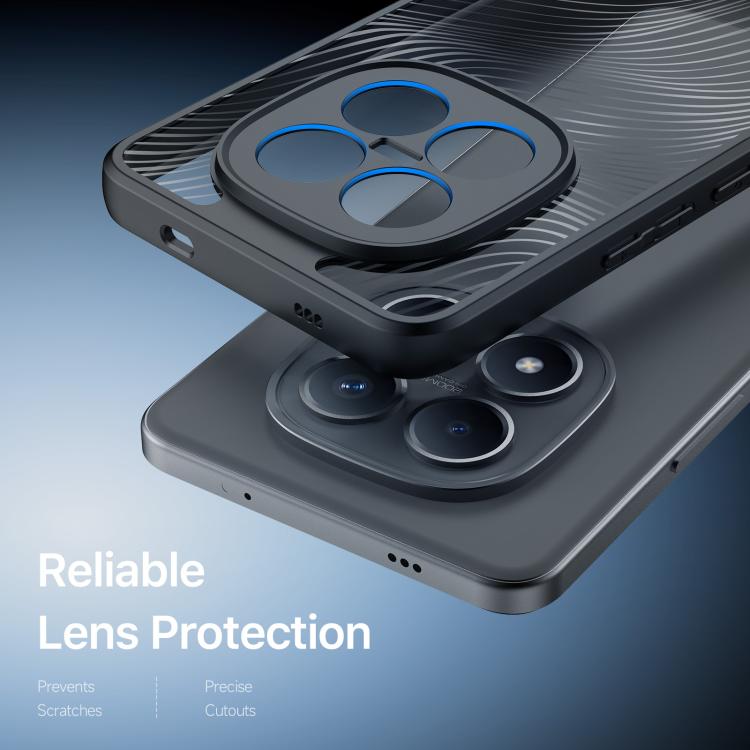 For Redmi Note 15 Pro 4G Global 163.2mm DUX DUCIS Aimo Series TPU + PC Frosted Feel Phone Case - Black
