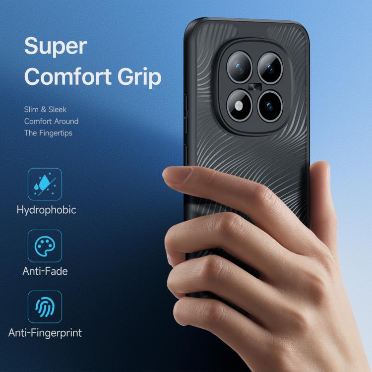 For Redmi Note 15 Pro+ 5G Global 163.3mm DUX DUCIS Aimo Series TPU + PC Frosted Feel Phone Case - Black